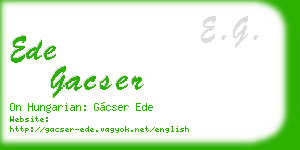 ede gacser business card